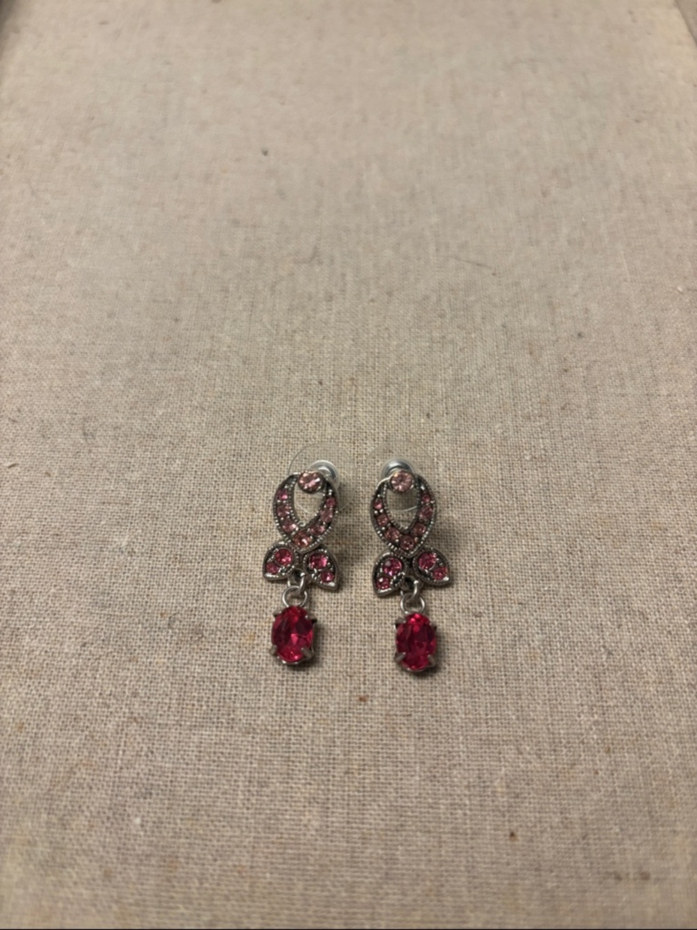 Pink Crystal Drop Earrings - Elegant Women’s Jewelry